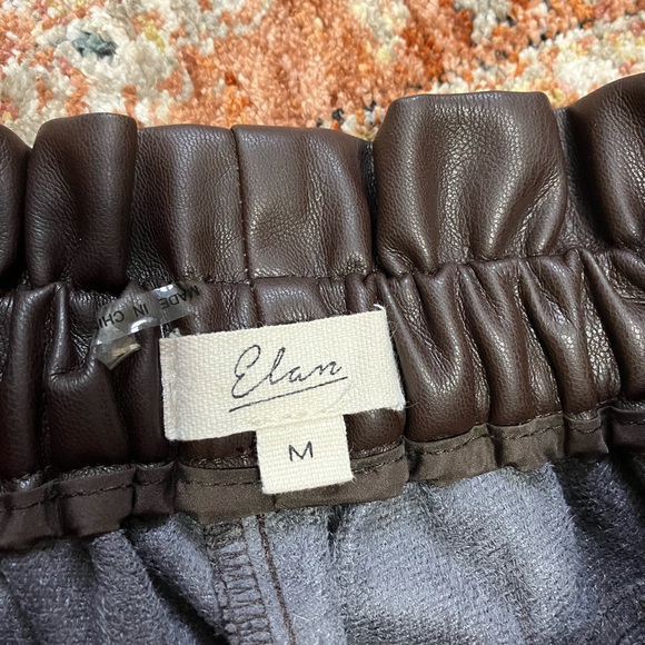 Elan Vegan Leather Mocha Pants - Picture 5 of 8
